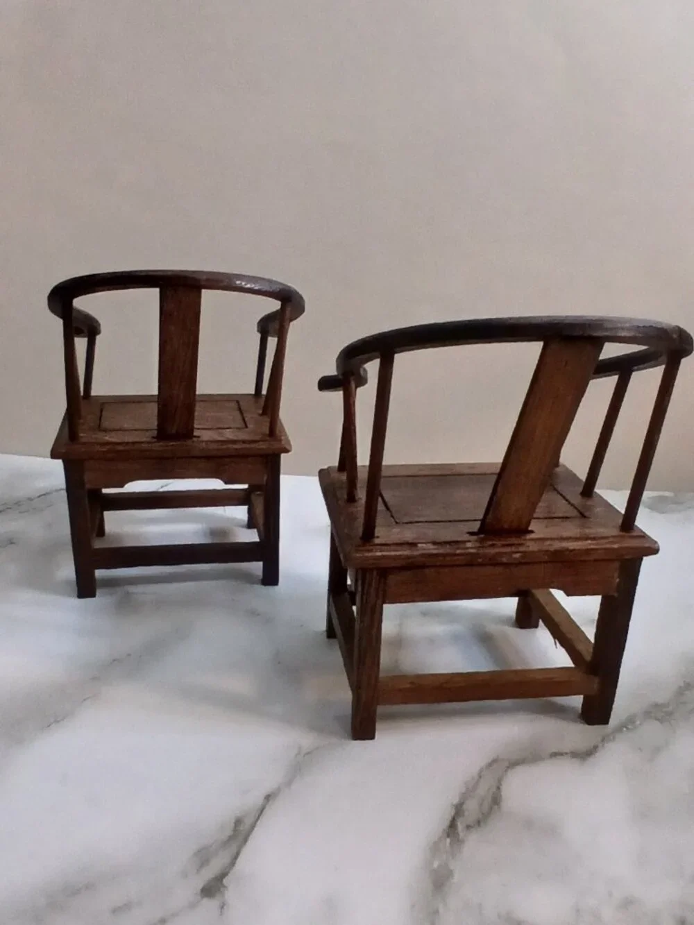 Set of 21:6 Scale Chinese Horseshoe Back Armchairs